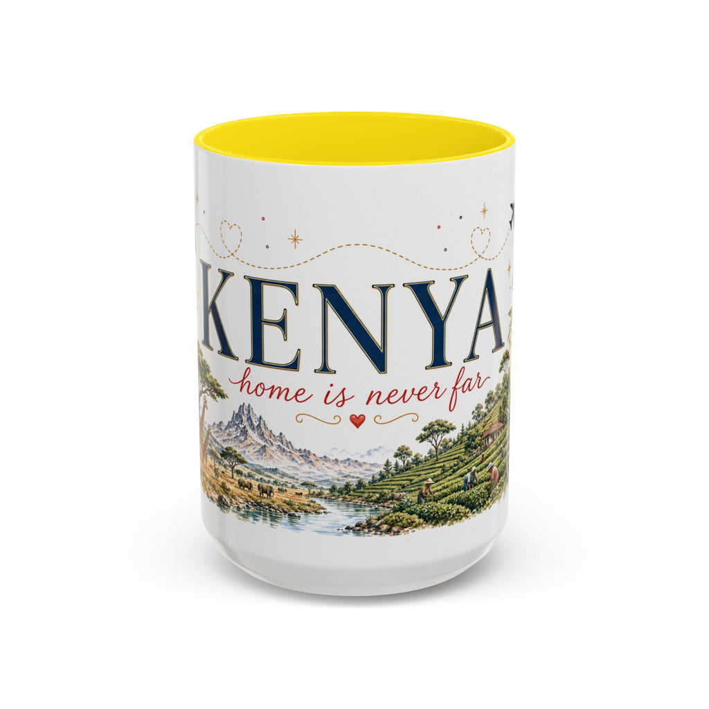 Kenya Home Country Mug | Moving Away Gift | Long Distance Friendship | 11 oz 15 oz Accent Mug