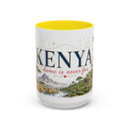 Kenya Home Country Mug | Moving Away Gift | Long Distance Friendship | 11 oz 15 oz Accent Mug