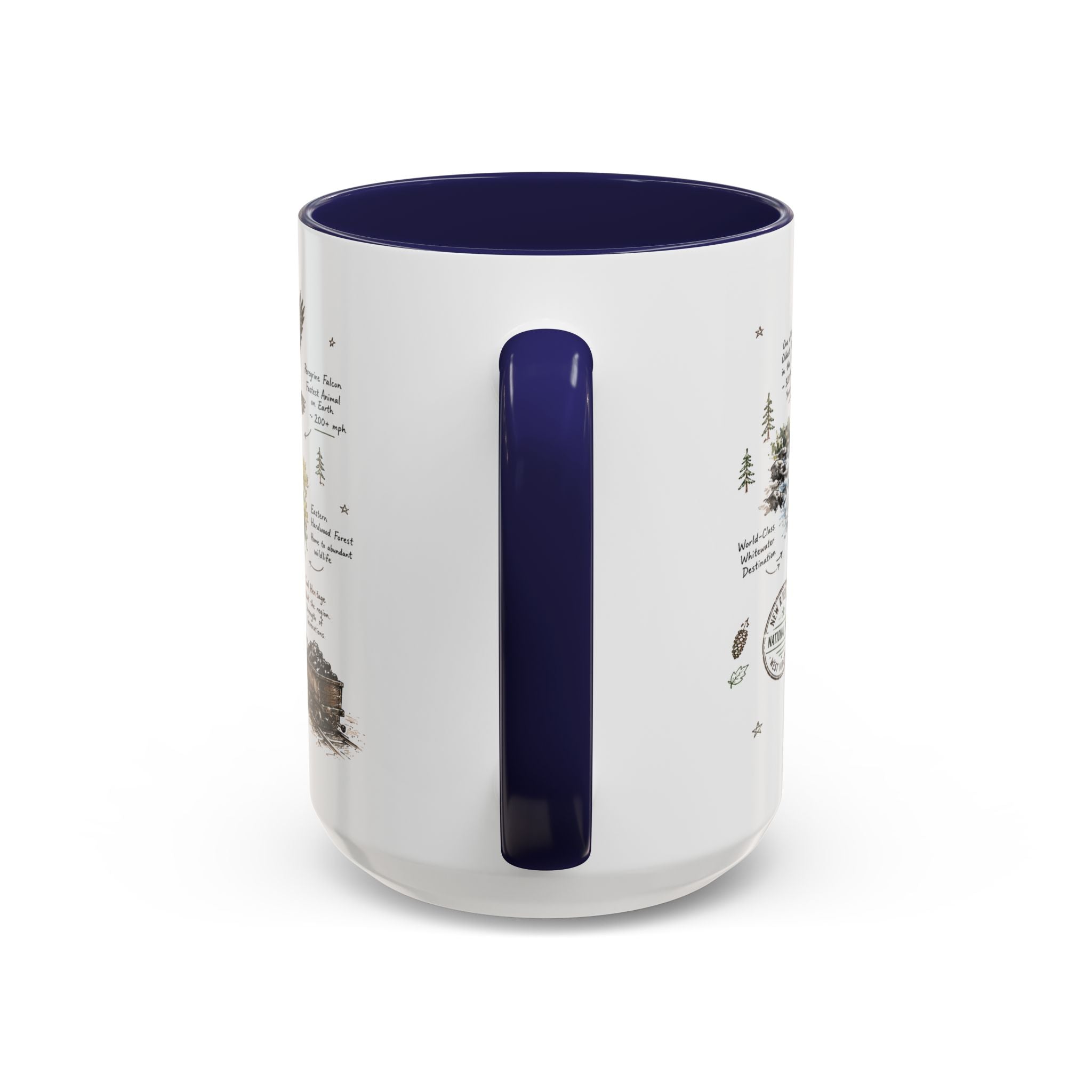 New River Gorge National Park Coffee Mug | West Virginia River Canyon Climbing Gift | Accent Color Ceramic 11oz 15oz