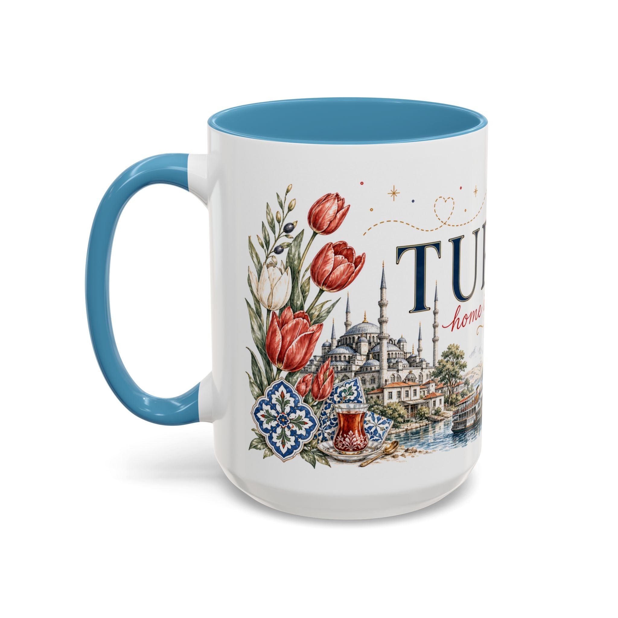 Turkey Home Country Mug | Moving Away Gift | Long Distance Friendship | 11 oz 15 oz Accent Mug