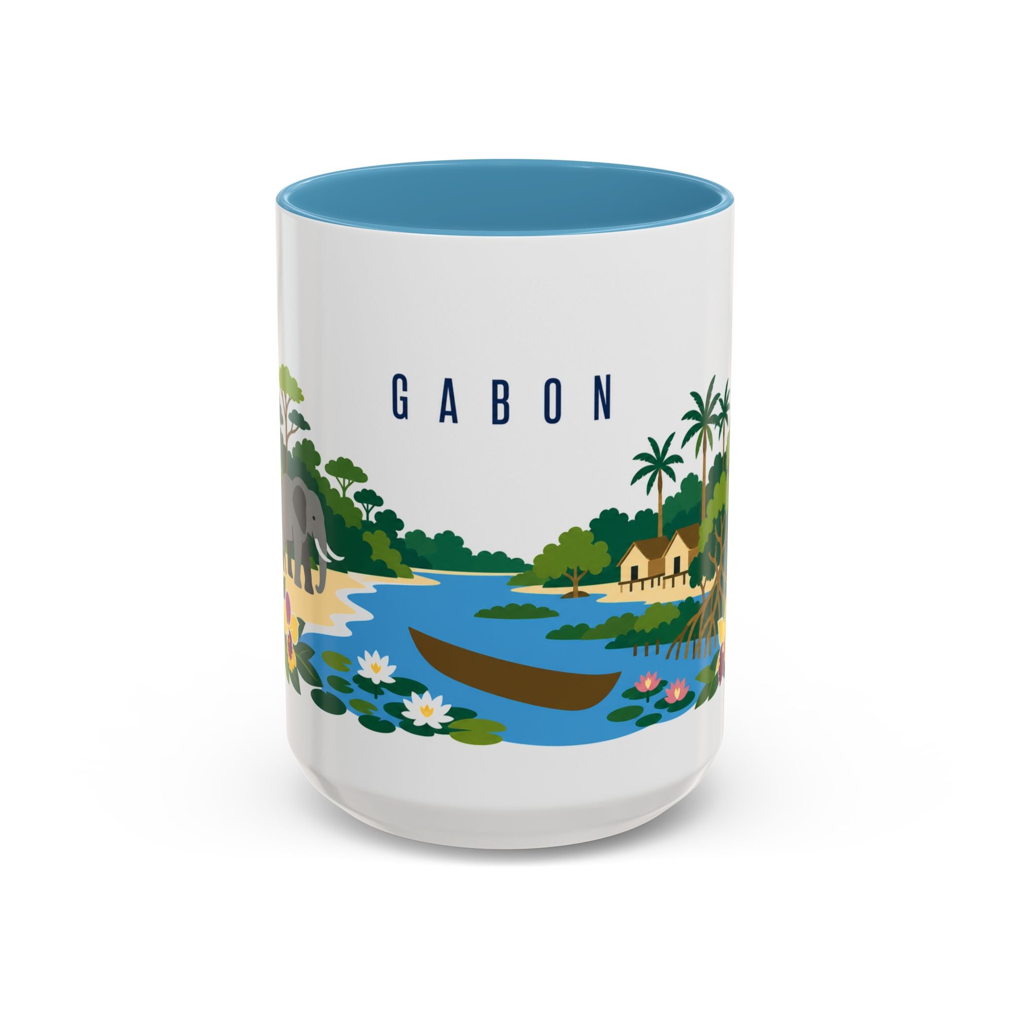 Gabon Coffee Mug | Travel Souvenir Accent Mug | Country Gift Ceramic Cup 11oz 15oz