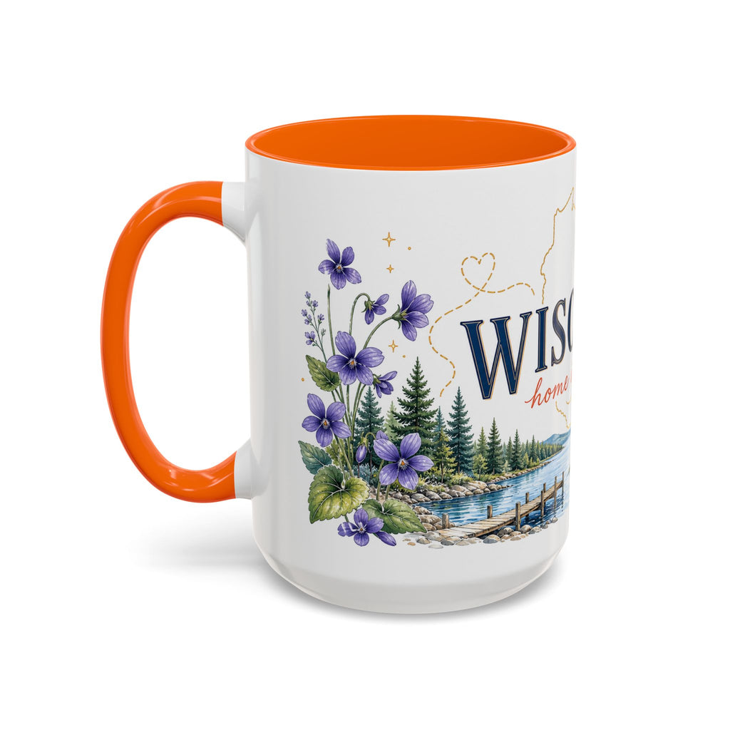 Wisconsin Home State Mug | Moving Away Gift | Long Distance Friendship Coffee Cup | 11oz 15oz Accent Mug