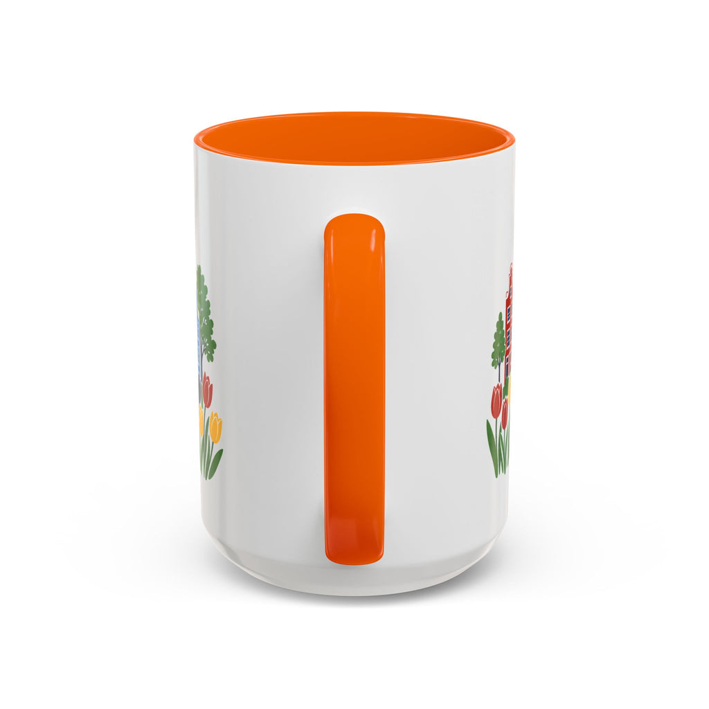 Amsterdam Coffee Mug | Netherlands Travel Souvenir | Porcelain Decal City Gift | 11oz 15oz Accent Mug