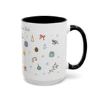 Rocky Mountain National Park Christmas Mug | Watercolor Travel Souvenir | Holiday Gift | Accent Ceramic Coffee Cup 11oz 15oz