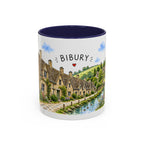 Bibury Illustrated Travel Mug | England Souvenir Accent Coffee Mug | 11oz 15oz Ceramic Cup
