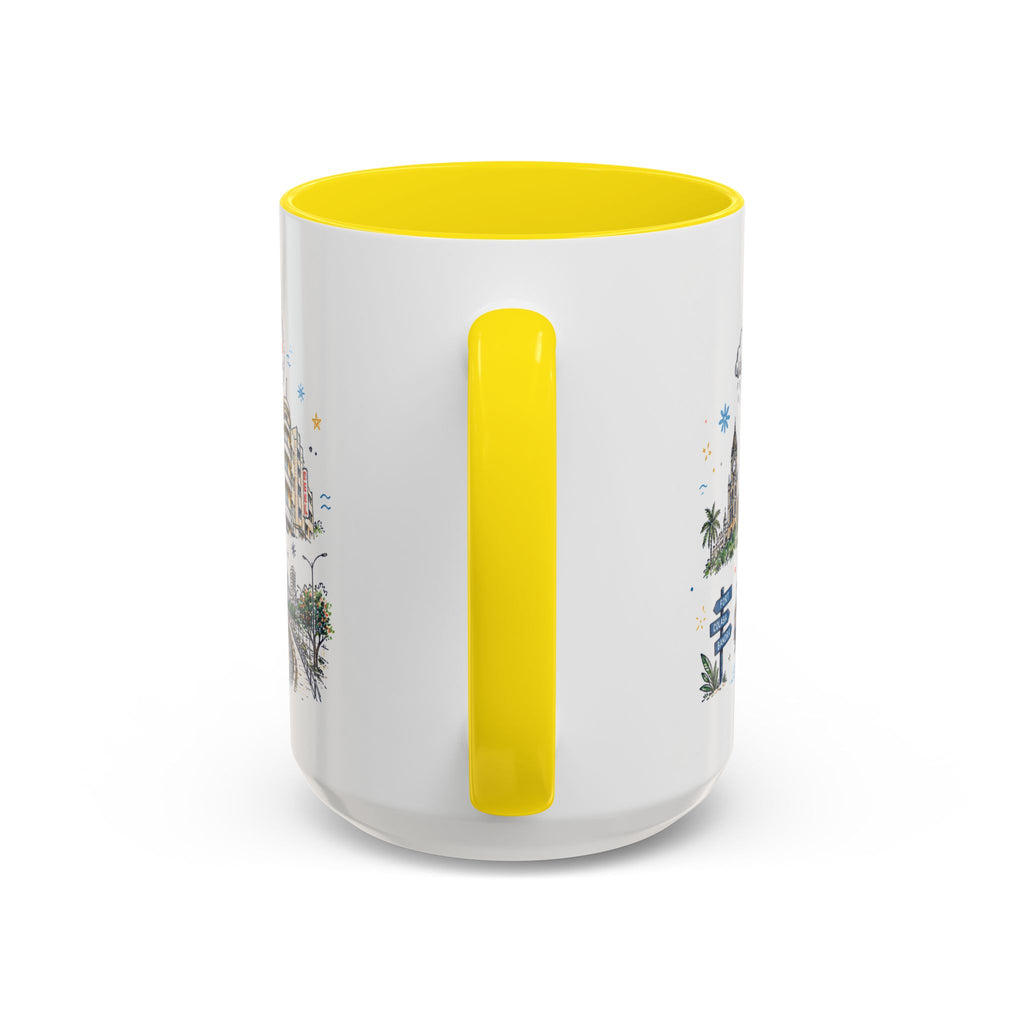 Mumbai Coffee Mug | India Souvenir Travel Gift | Accent Color Ceramic 11oz 15oz