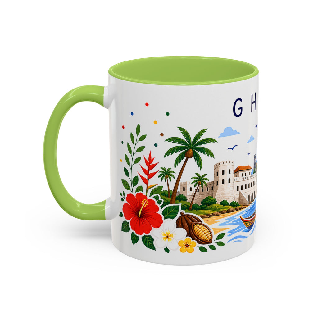 Ghana Coffee Mug | Travel Souvenir Accent Mug | Place Gift Ceramic Cup 11oz 15oz