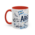 Argentina Soccer Coffee Mug | Soccer Fan Gift | Accent Color Ceramic 11oz 15oz Match Day Cup