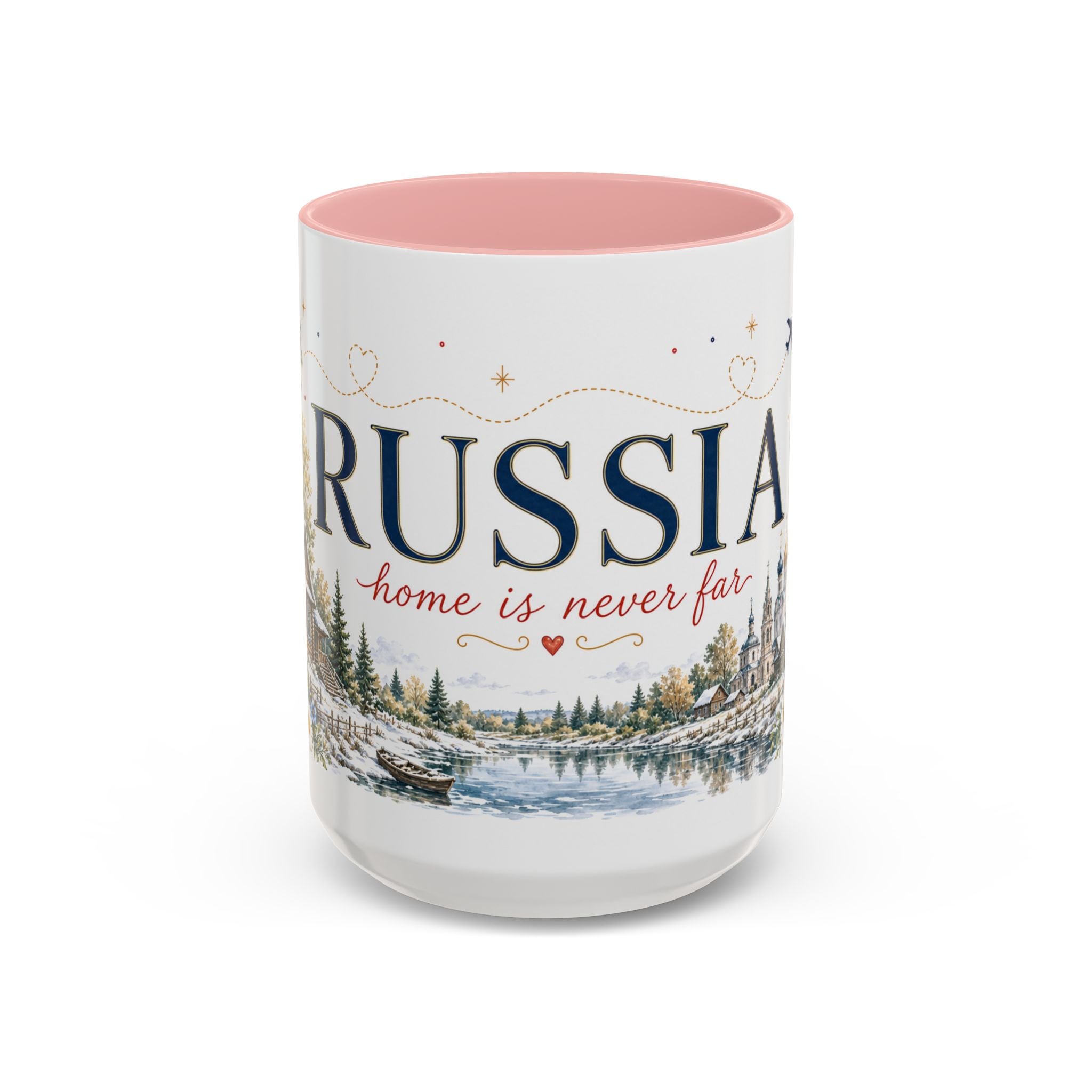 Russia Home Country Mug | Moving Away Gift | Long Distance Friendship | 11 oz 15 oz Accent Mug