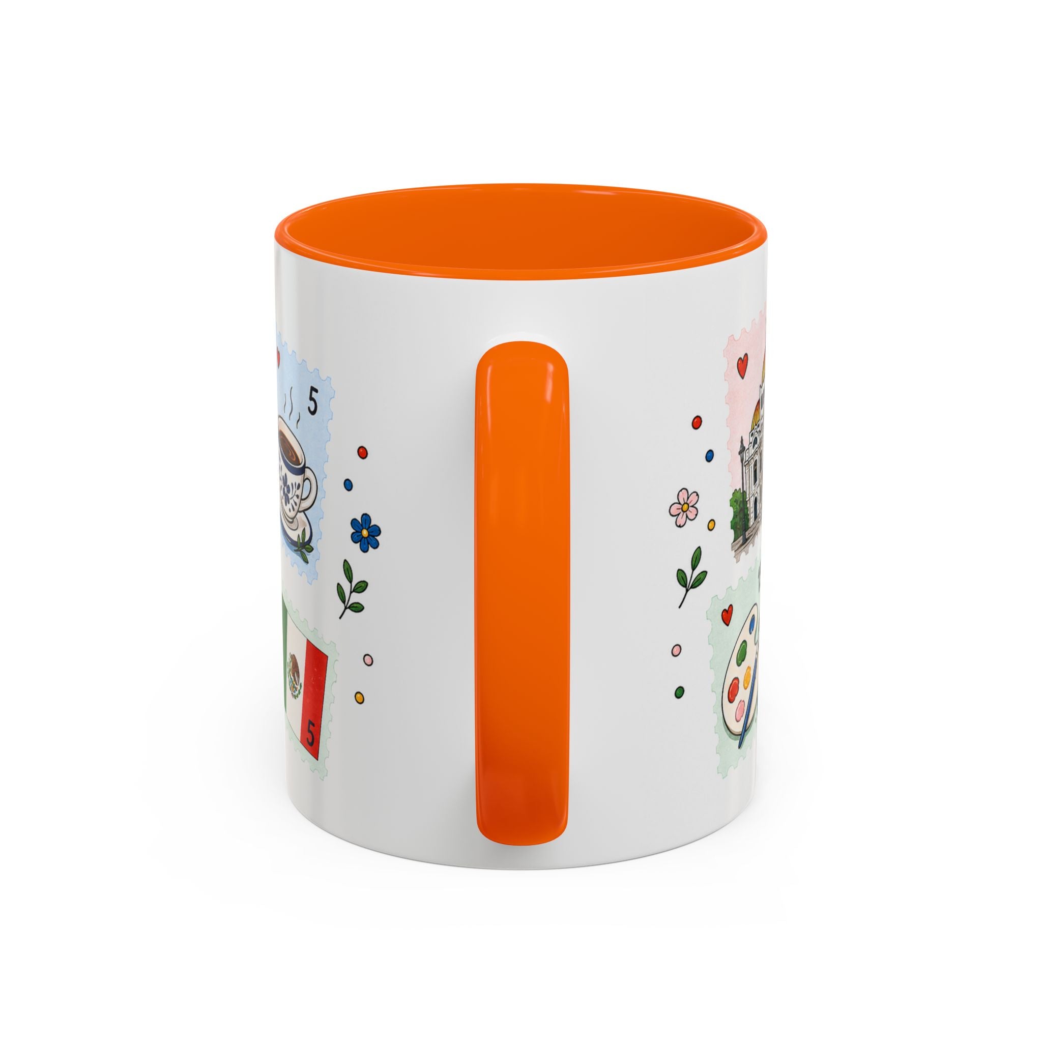 Mexico City Coffee Mug | Postage Stamp Collage Mug | Travel Souvenir Accent Cup 11oz 15oz
