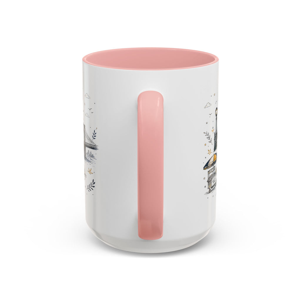 New York City Coffee Mug | New York Souvenir Travel Gift | Accent Color Ceramic 11oz 15oz