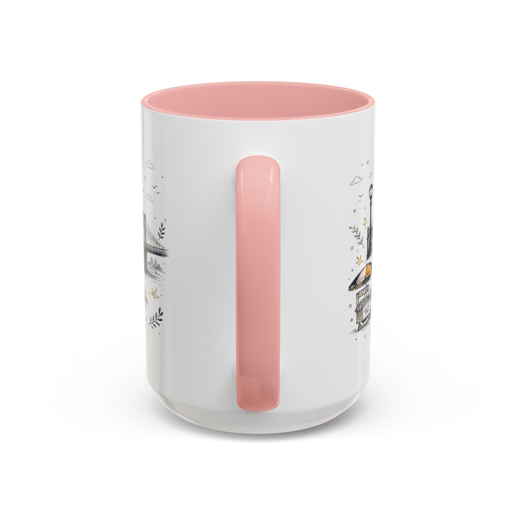 New York City Coffee Mug | New York Souvenir Travel Gift | Accent Color Ceramic 11oz 15oz