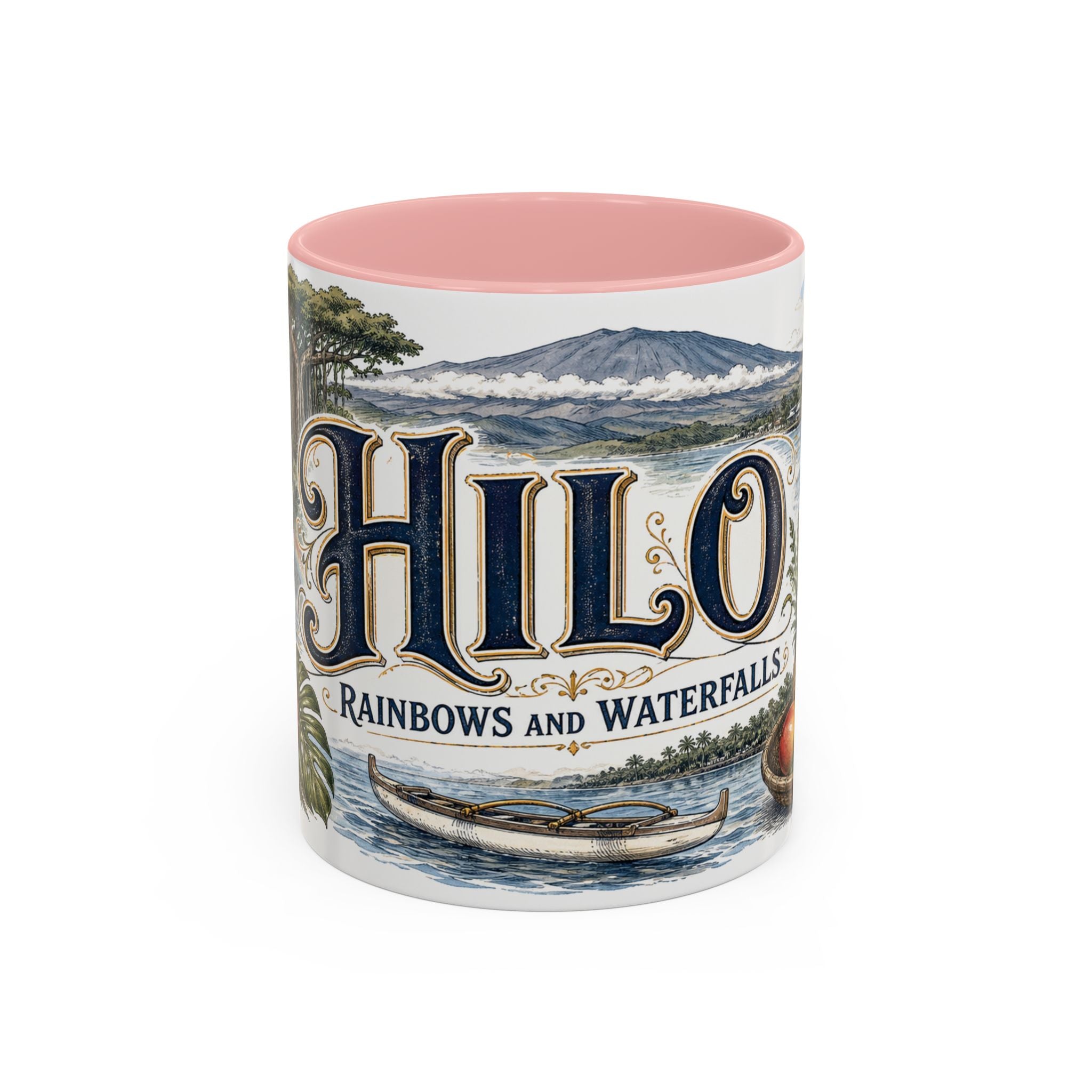 Hilo Coffee Mug | United States Travel Souvenir | Vintage Illustrated City Gift | 11 oz 15 oz Accent Mug