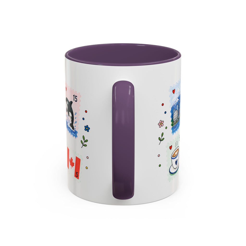 Vancouver Coffee Mug | Postage Stamp Collage Mug | Travel Souvenir Accent Cup 11oz 15oz