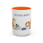 Thessaloniki Coffee Mug | Greece Travel Souvenir | Porcelain Decal City Gift | 11oz 15oz Accent Mug