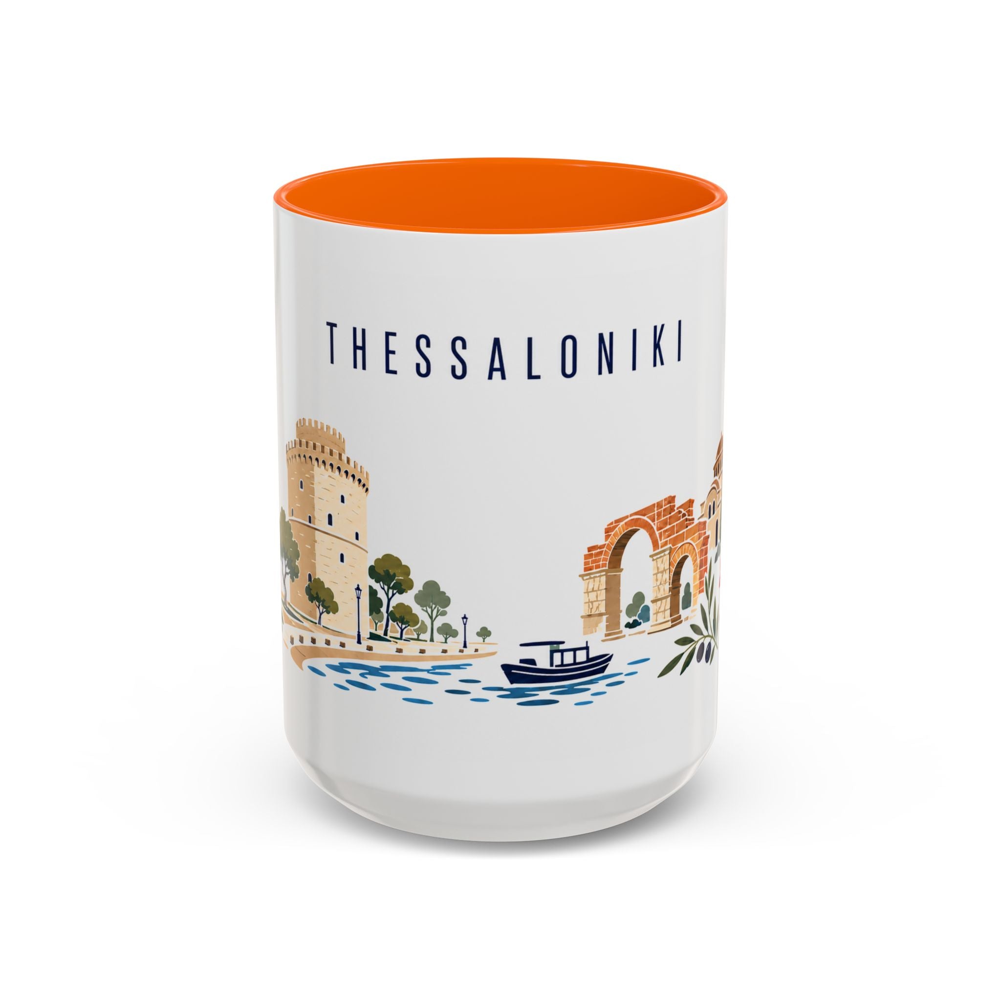 Thessaloniki Coffee Mug | Greece Travel Souvenir | Porcelain Decal City Gift | 11oz 15oz Accent Mug