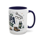 Grandpa The Legend Coffee Mug | Gift From Grandkids | Accent Color Ceramic 11oz 15oz