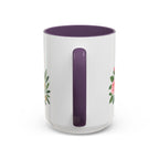 Libra Zodiac Coffee Mug | Scales and Rose Design | Astrology Birthday Gift | 11 oz 15 oz Ceramic Accent Mug