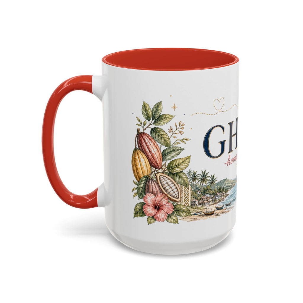 Ghana Home Country Mug | Moving Away Gift | Long Distance Friendship | 11 oz 15 oz Accent Mug