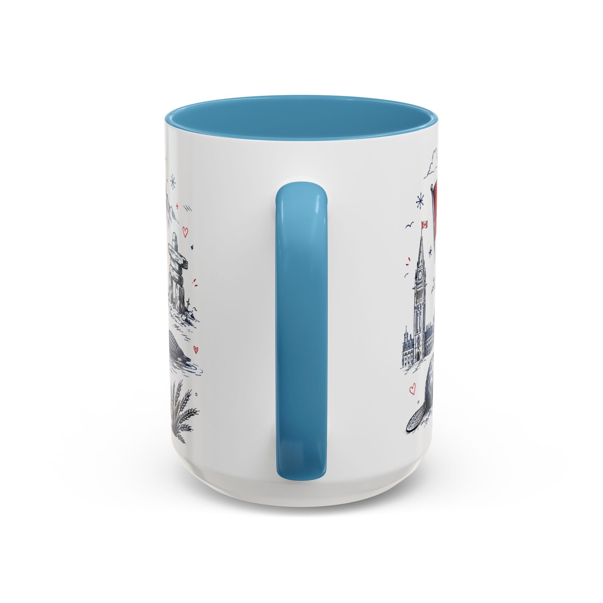 O Canada True North Coffee Mug | Canadian Pride Gift | Accent Color Ceramic 11oz 15oz