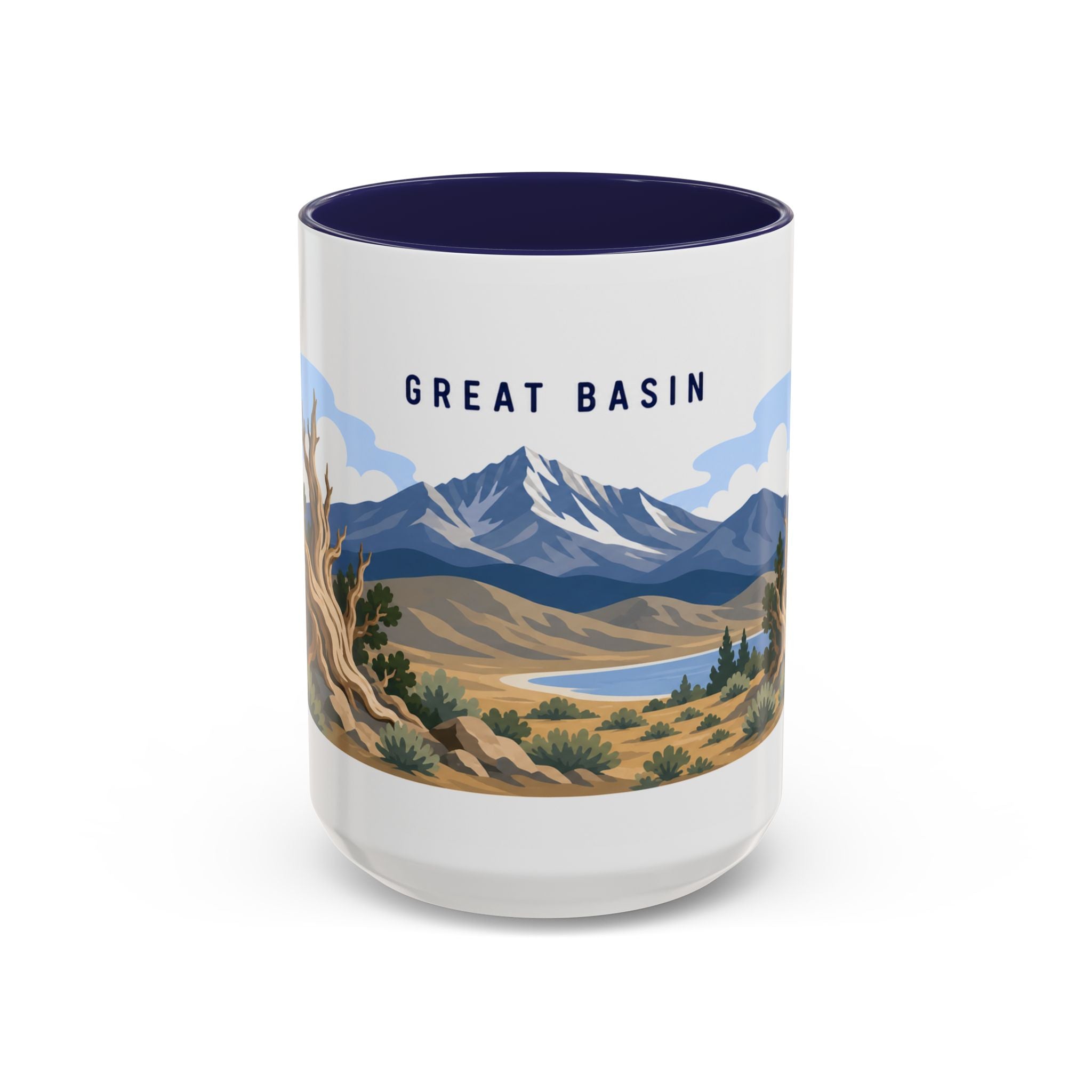 Great Basin National Park Coffee Mug | Solid Color Block Park Souvenir | 11oz 15oz Accent Mug