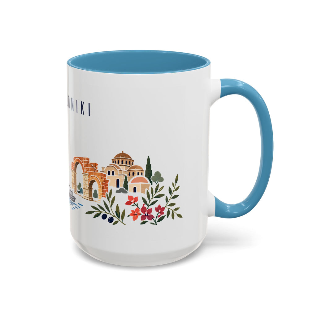 Thessaloniki Coffee Mug | Greece Travel Souvenir | Porcelain Decal City Gift | 11oz 15oz Accent Mug