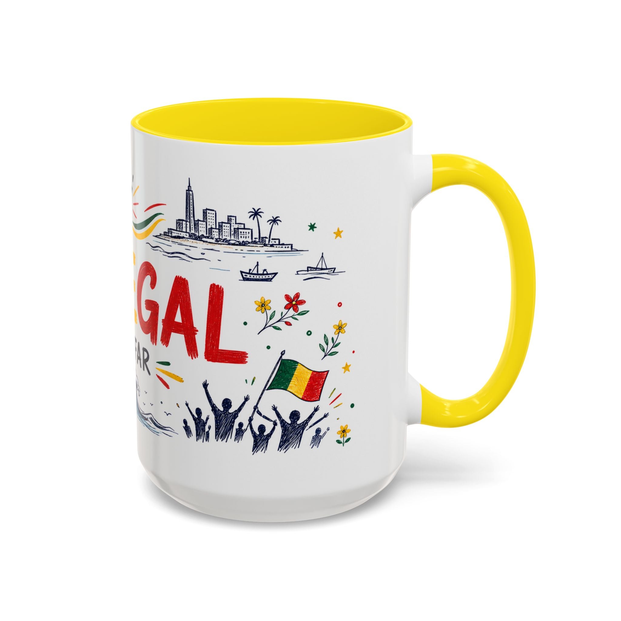 Senegal Soccer Coffee Mug | World Cup Fan Gift | Accent Color Ceramic 11oz 15oz Match Day Cup
