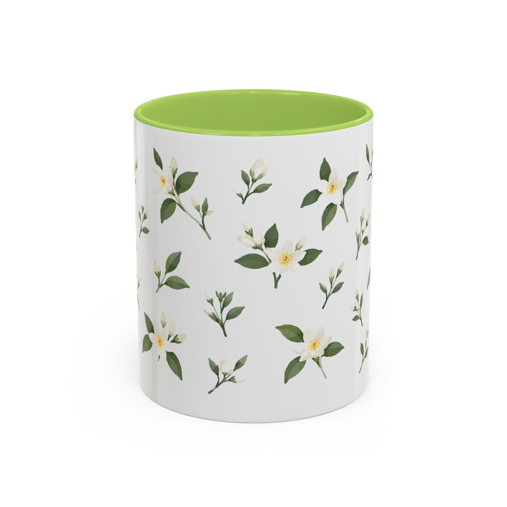 Florida Orange blossom Mug, State Flower Floral Coffee Cup, 11oz Botanical Gift