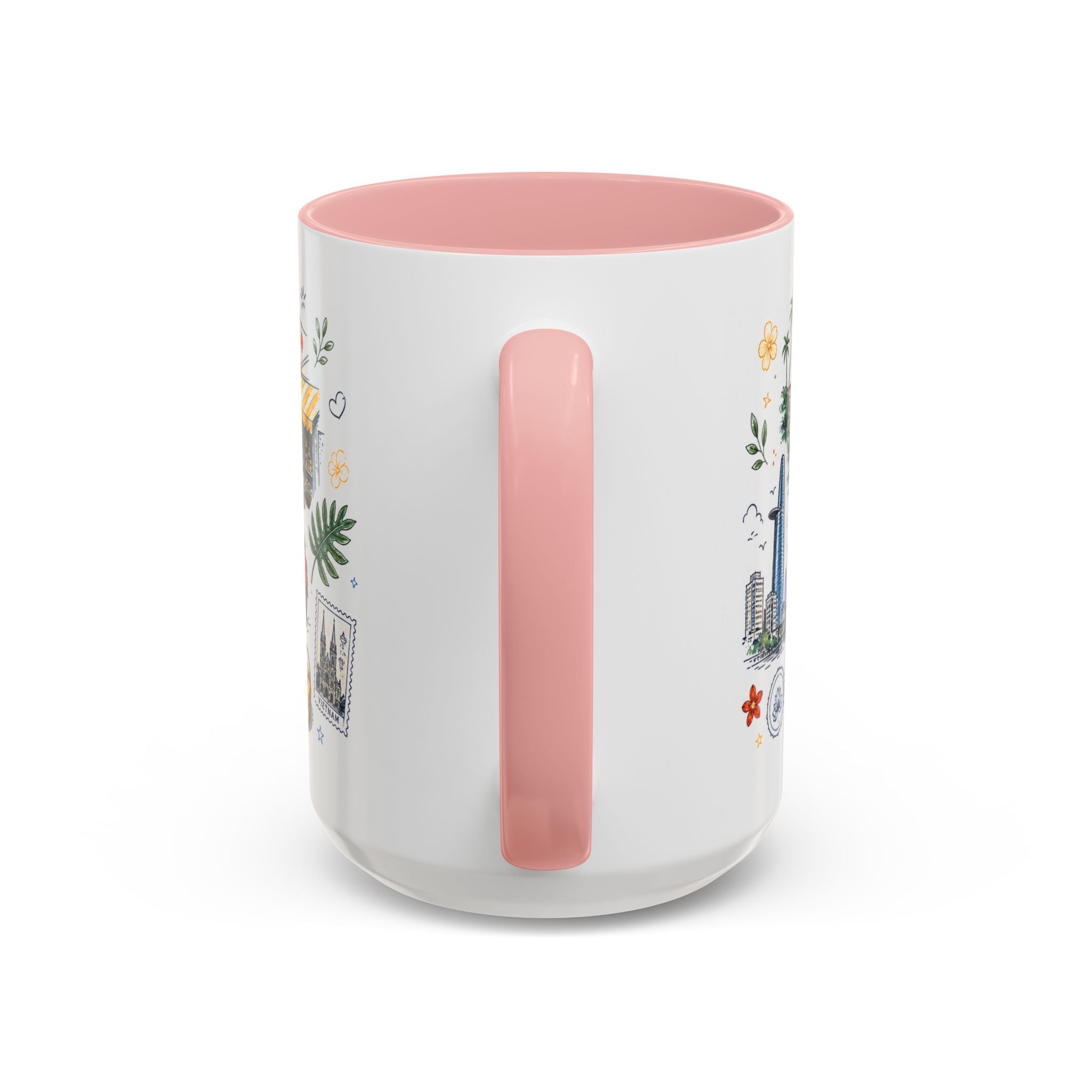Ho Chi Minh City Coffee Mug | Vietnam Souvenir Travel Gift | Accent Color Ceramic 11oz 15oz