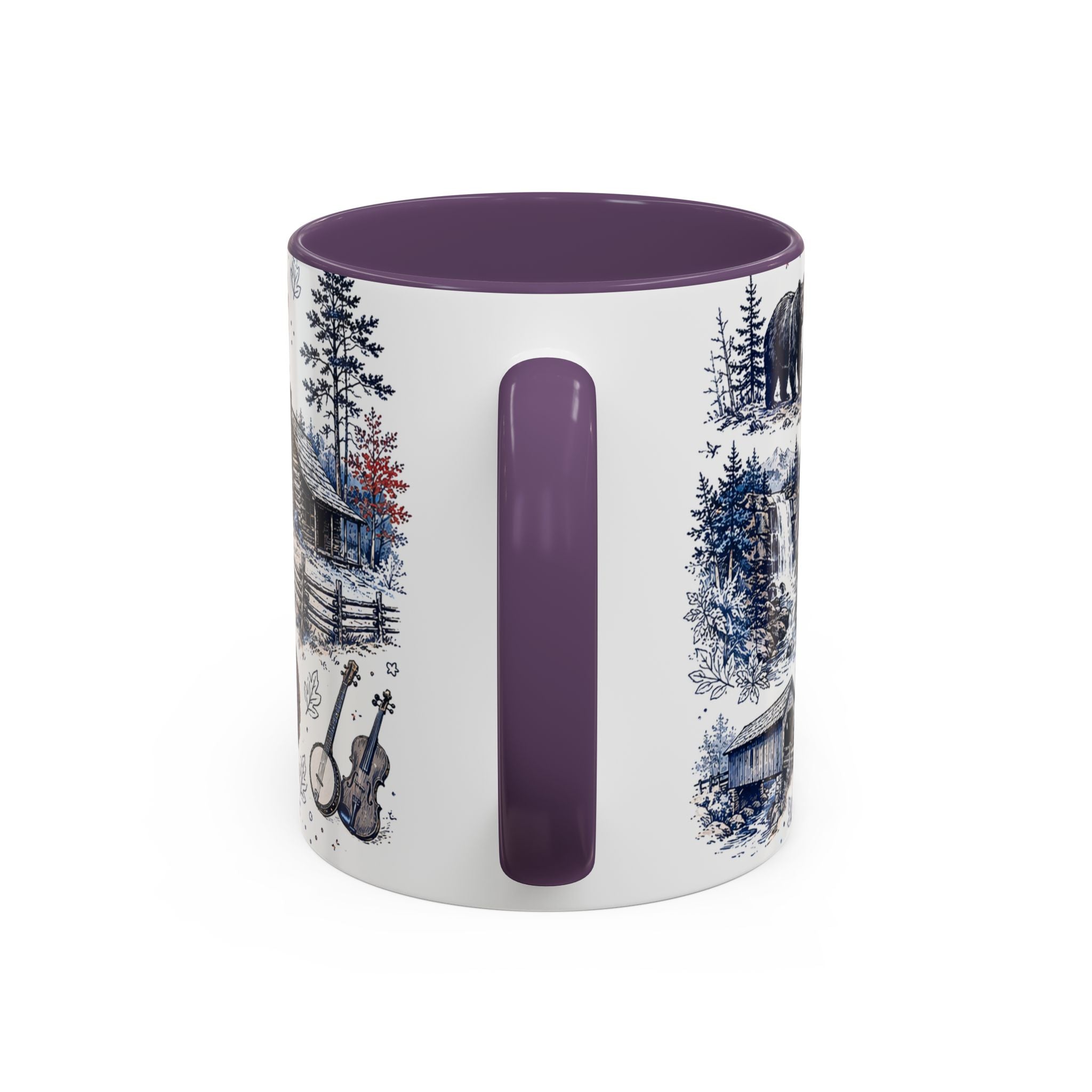 Great Smoky Mountains Coffee Mug | National Park Hiking Gift | Accent Color Ceramic 11oz 15oz
