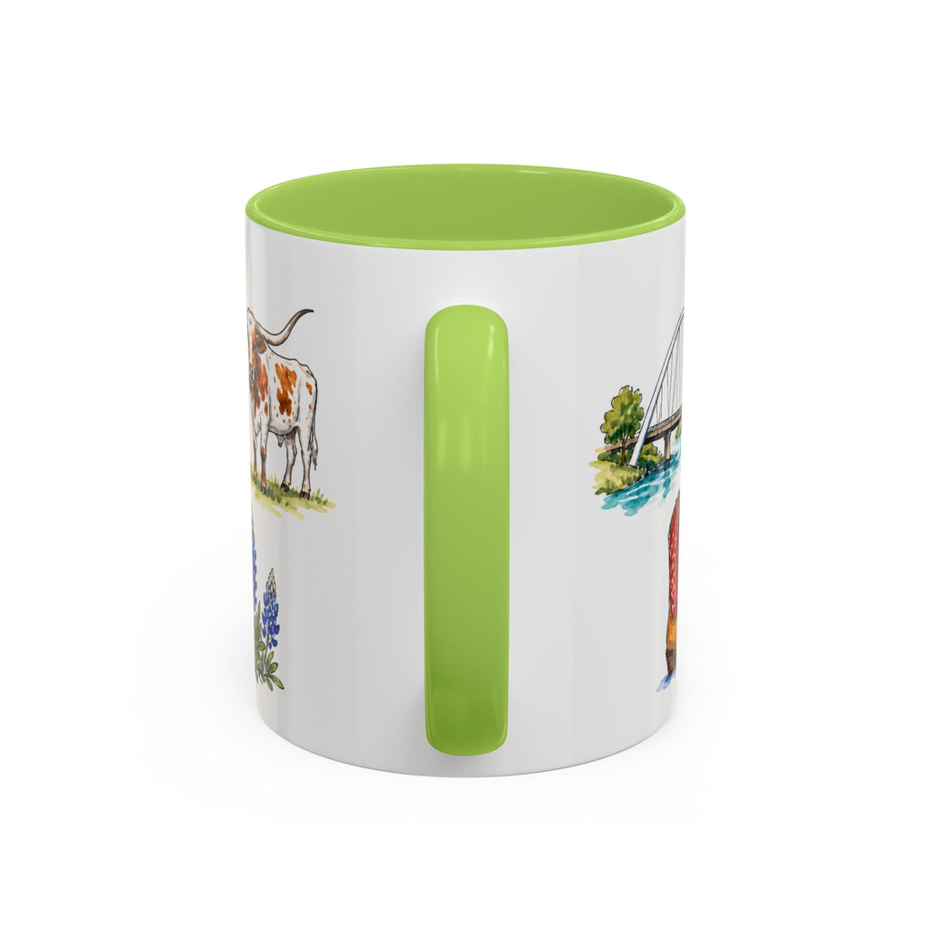 Dallas Illustrated Travel Mug | City Souvenir Accent Coffee Mug | 11oz 15oz Ceramic Cup