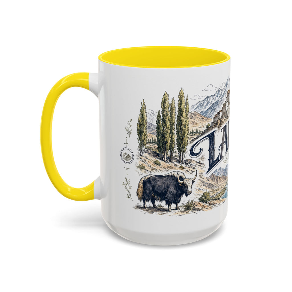 Ladakh Mug, India Travel Souvenir, Bucket List Gift, Accent Ceramic Coffee Mug 11oz 15oz