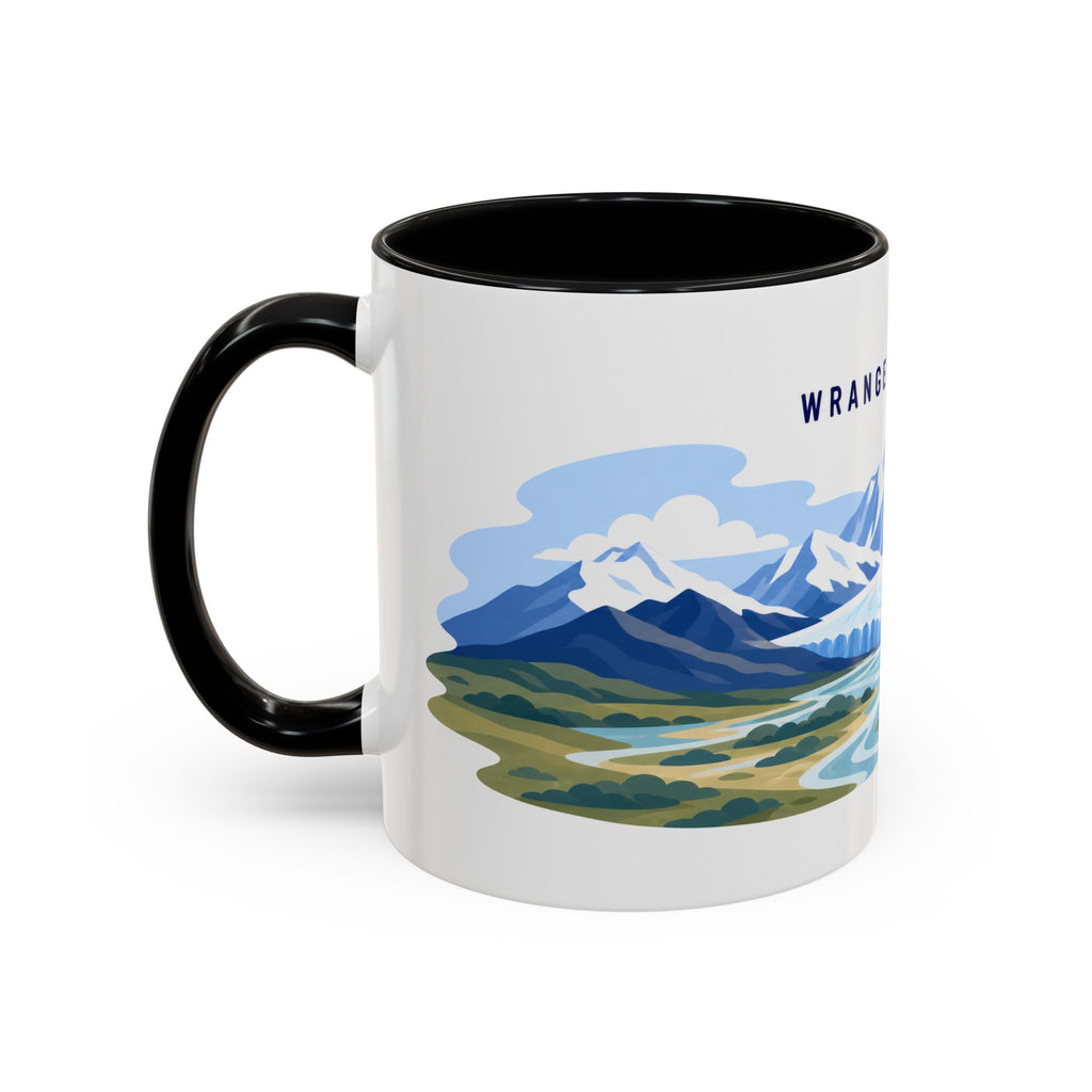 Wrangell-St. Elias National Park Coffee Mug | Solid Color Block Park Souvenir | 11oz 15oz Accent Mug