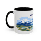 Wrangell-St. Elias National Park Coffee Mug | Solid Color Block Park Souvenir | 11oz 15oz Accent Mug