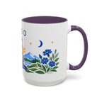 Virgo Zodiac Coffee Mug | Maiden and Wheat Design | Astrology Birthday Gift | 11 oz 15 oz Ceramic Accent Mug
