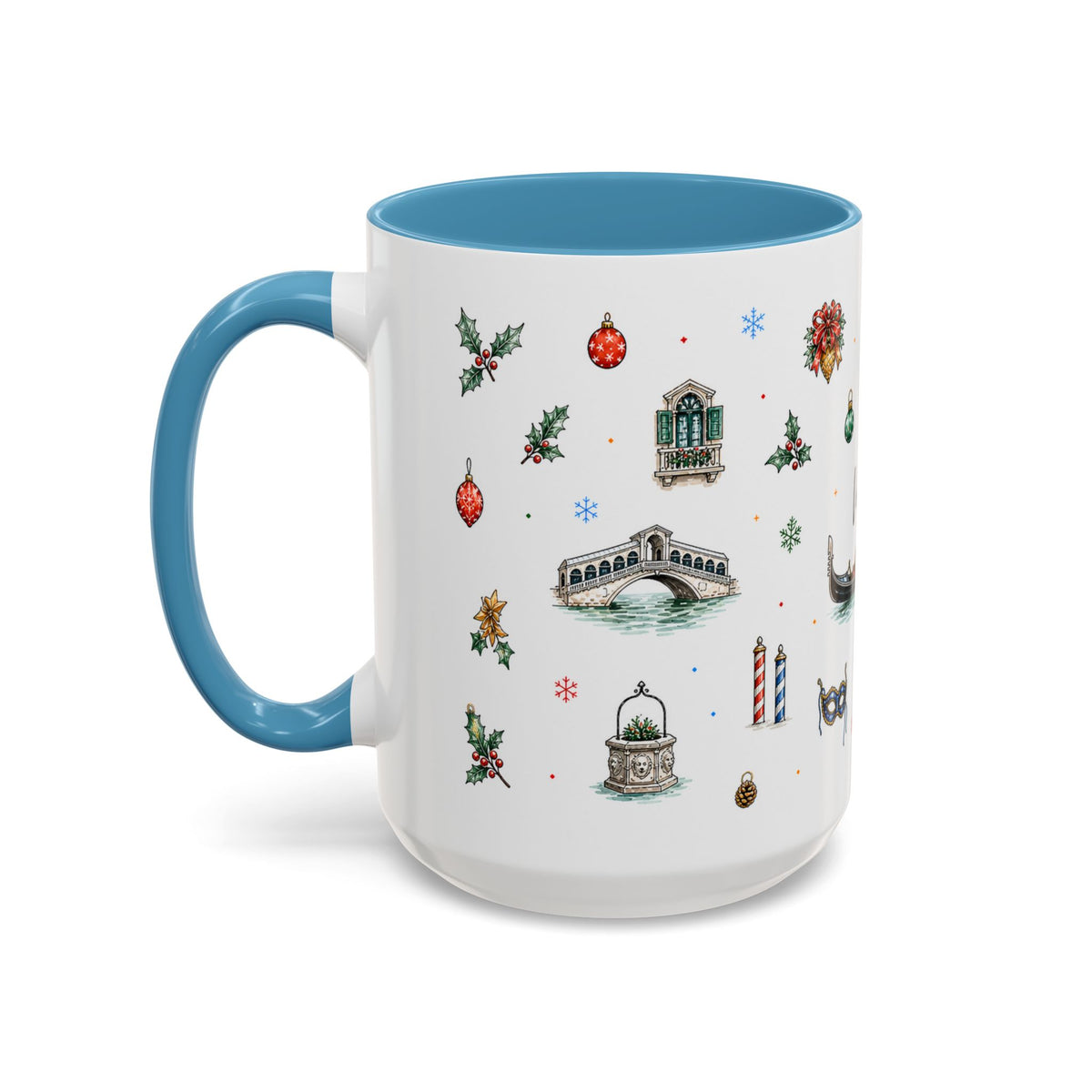 Venice Christmas Mug | Watercolor City Souvenir, Travel Memory Cup