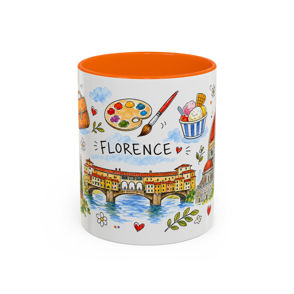 Florence Travel Mug | European City Souvenir Accent Coffee Mug | 11oz 15oz Ceramic Cup