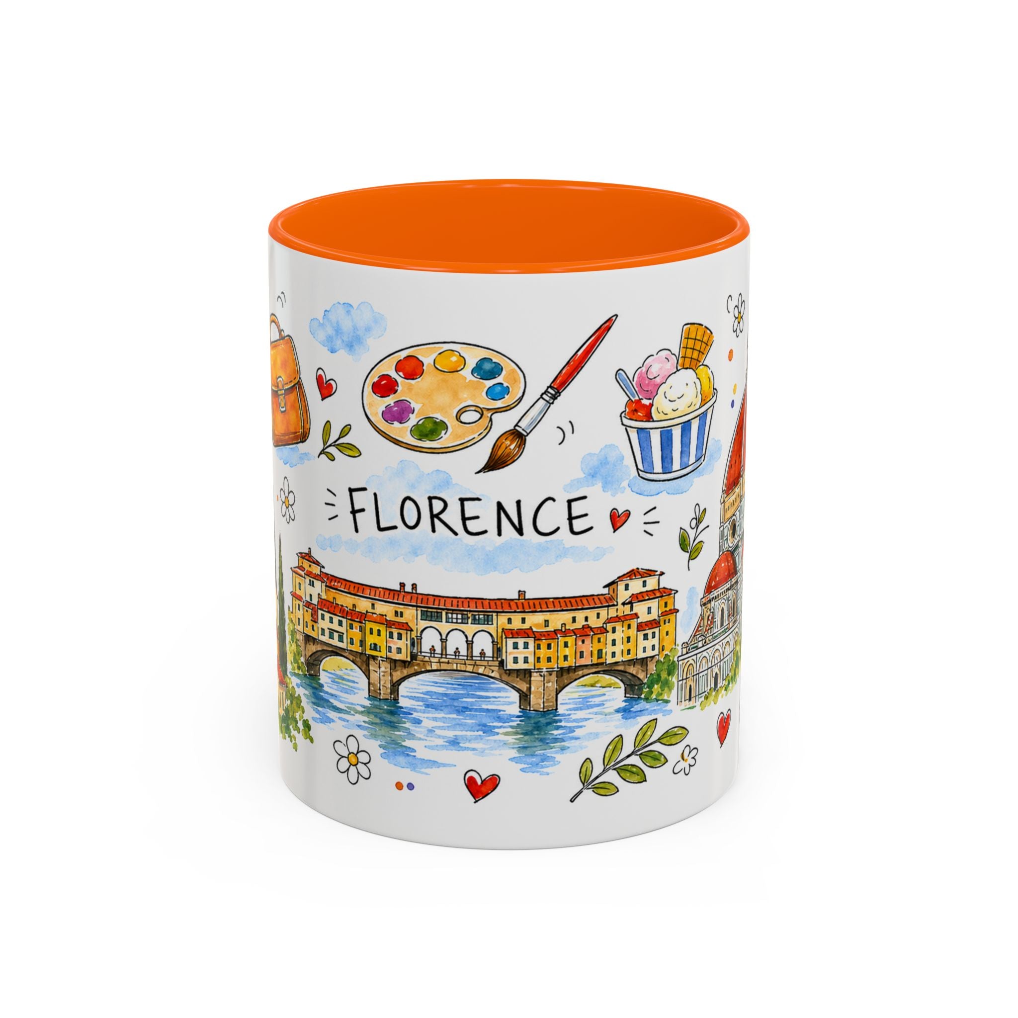 Florence Travel Mug | European City Souvenir Accent Coffee Mug | 11oz 15oz Ceramic Cup