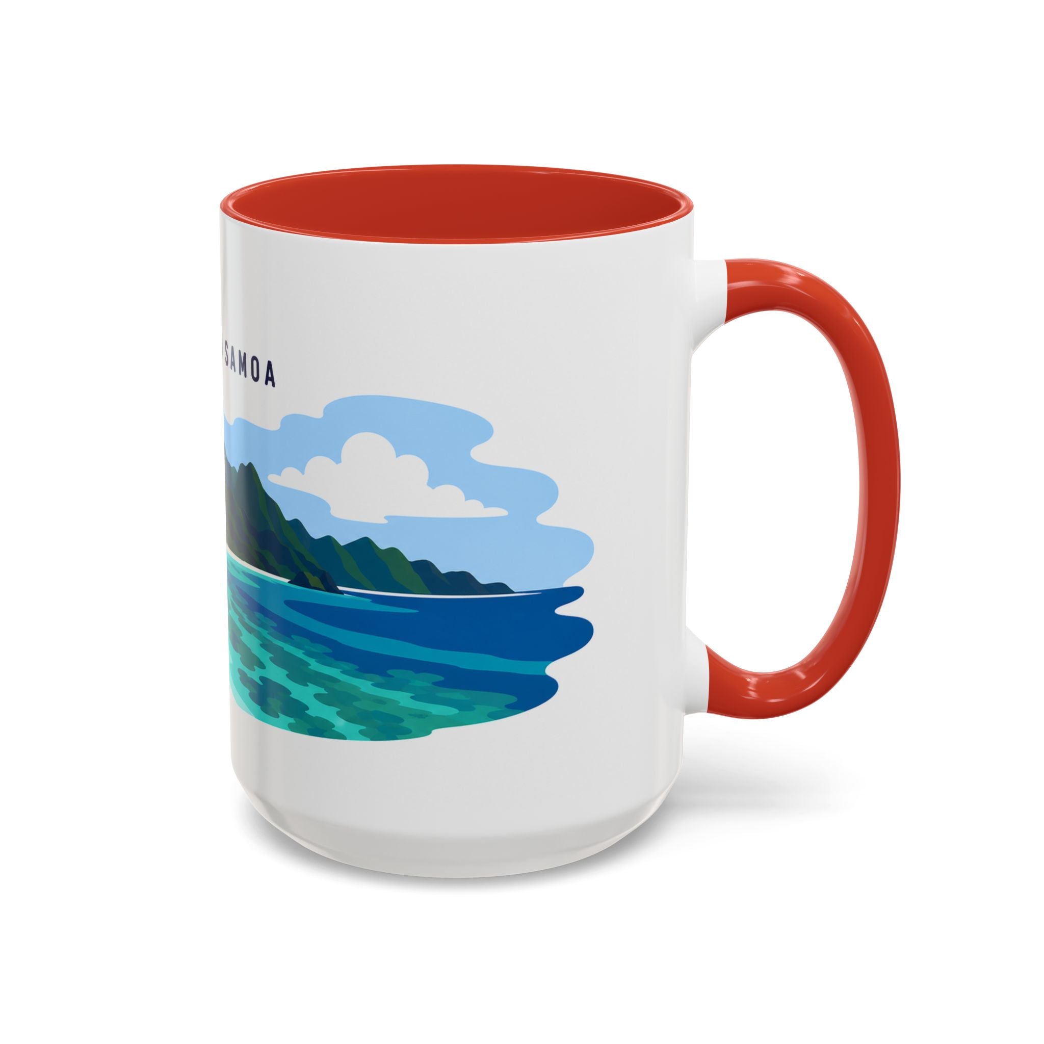 National Park of American Samoa Coffee Mug | Solid Color Block Park Souvenir | 11oz 15oz Accent Mug