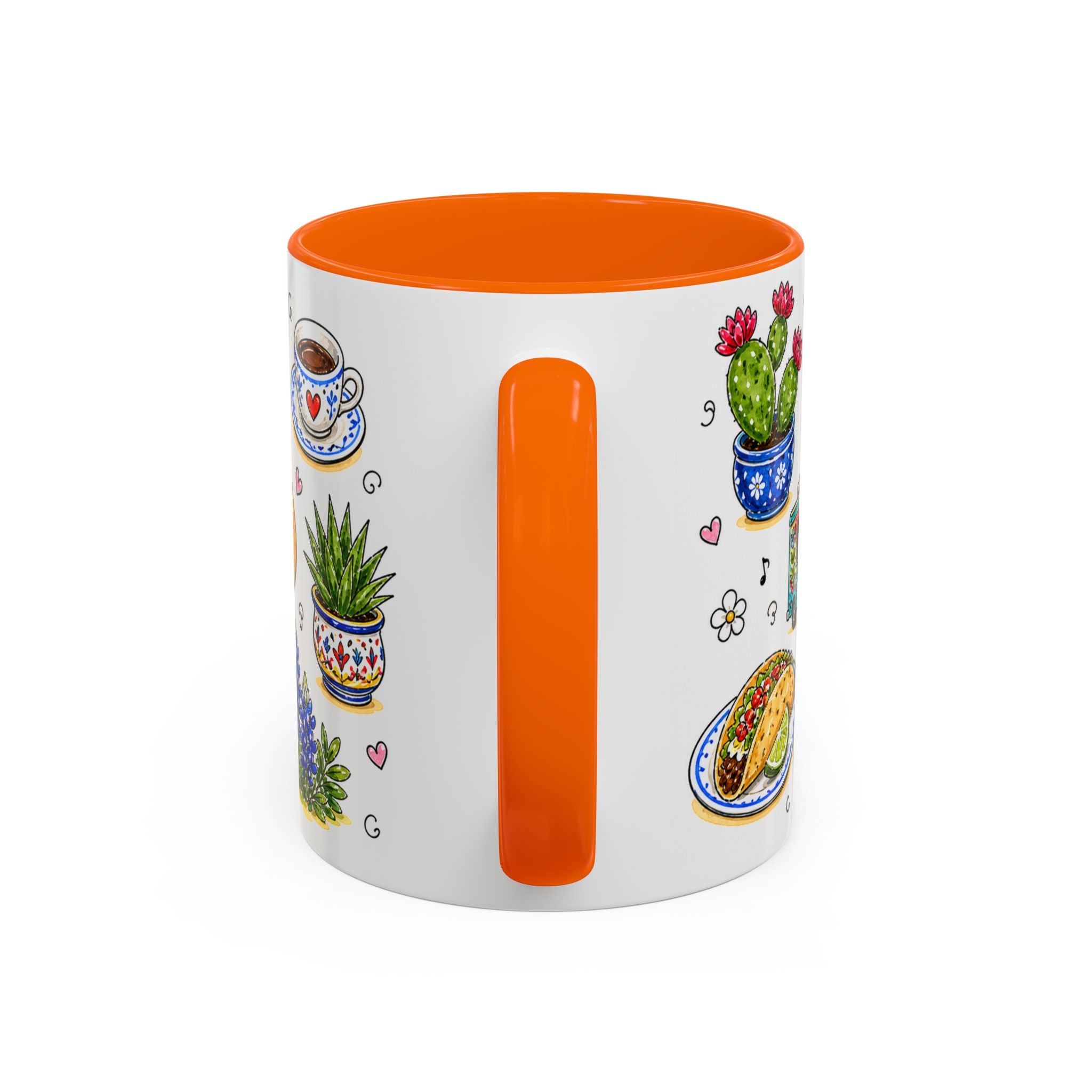 Austin Illustrated Travel Mug | City Souvenir Accent Coffee Mug | 11oz 15oz Ceramic Cup