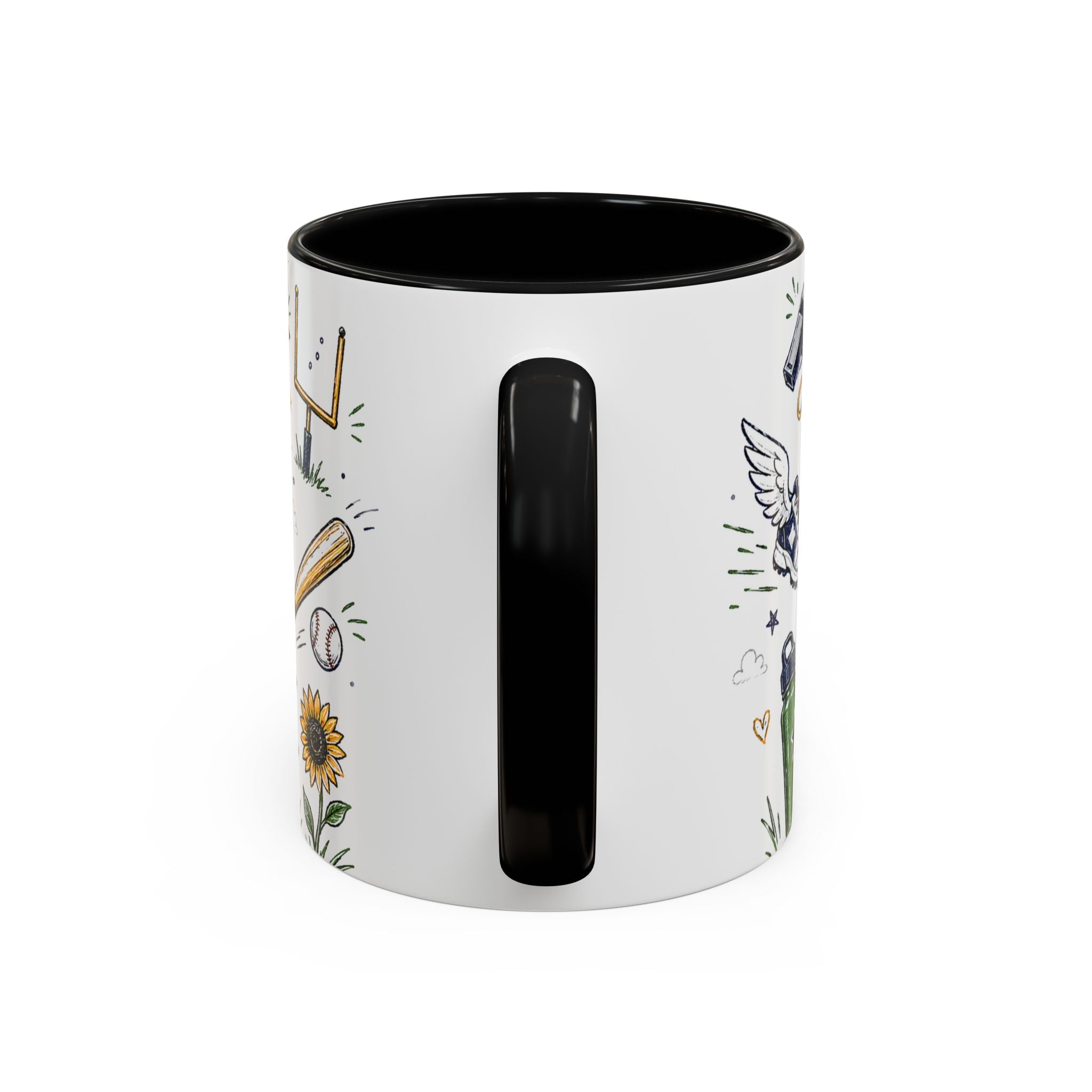 Coach Best Dad On The Field Coffee Mug | Father's Day Gift for Dad | Accent Color Ceramic 11oz 15oz