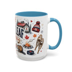 Maple Leaf Forever Coffee Mug | Canadian Pride Gift | Accent Color Ceramic 11oz 15oz
