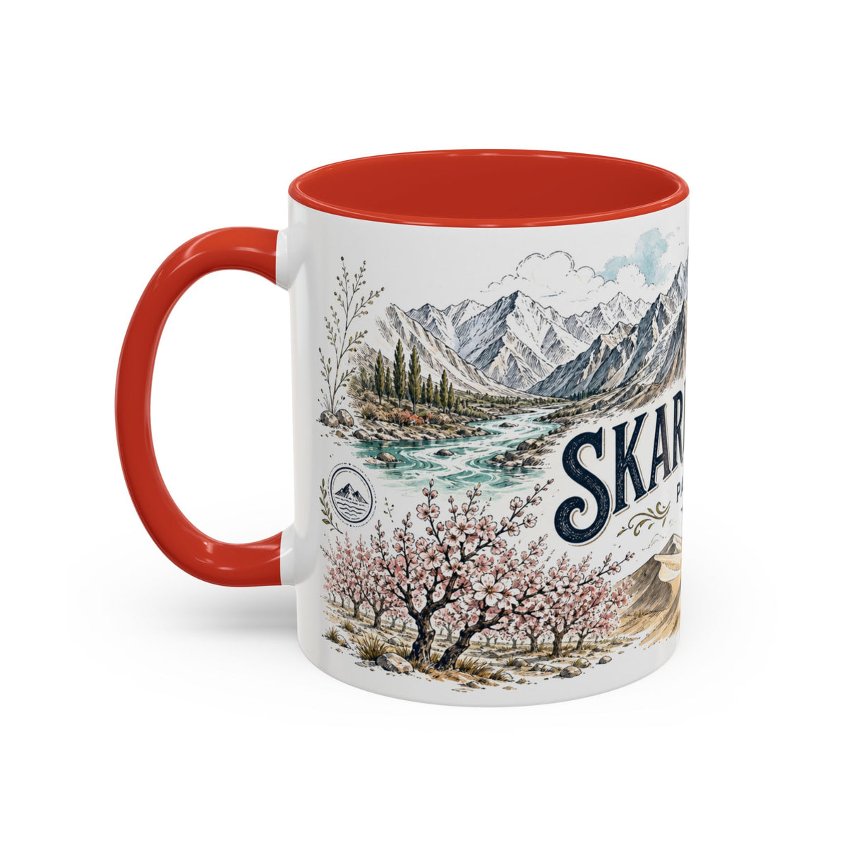 Skardu Valley Mug, Pakistan Travel Souvenir, Bucket List Gift, Accent Ceramic Coffee Mug 11oz 15oz