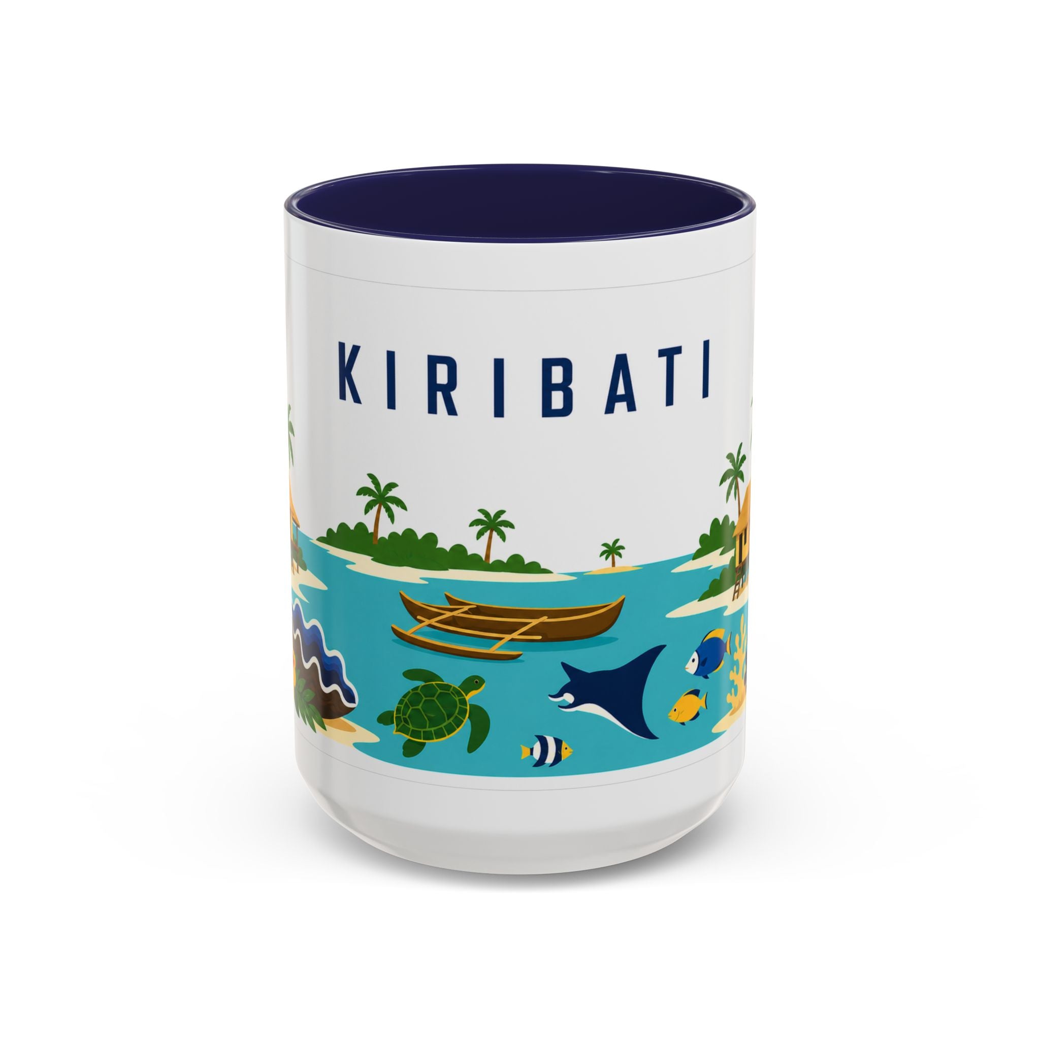 Kiribati Coffee Mug | Travel Souvenir Accent Mug | Country Gift Ceramic Cup 11oz 15oz