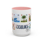 Casablanca Coffee Mug | Postage Stamp Collage Mug | Travel Souvenir Accent Cup 11oz 15oz