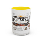 Haleakala National Park Coffee Mug | Hawaii Maui Sunrise Crater Gift | Accent Color Ceramic 11oz 15oz