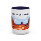 Monument Valley Coffee Mug | Travel Destination Souvenir Gift | Accent Color Ceramic 11oz 15oz