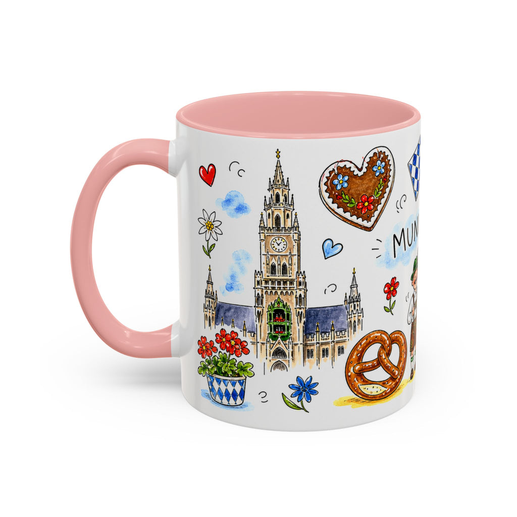 Munich Travel Mug | European City Souvenir Accent Coffee Mug | 11oz 15oz Ceramic Cup