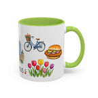 Indianapolis Illustrated Travel Mug | City Souvenir Accent Coffee Mug | 11oz 15oz Ceramic Cup