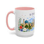 Uzbekistan Coffee Mug | Travel Souvenir Accent Mug | Place Gift Ceramic Cup 11oz 15oz